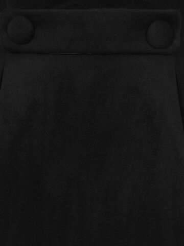 Pre dokonalý a originálny outfit Čierny dámsky retro kabát s gombíkmi